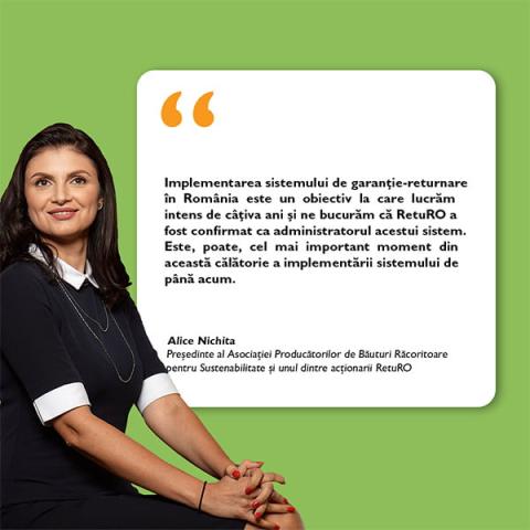 Alice Nichita despre implementarea sistemului de garanție - returnare